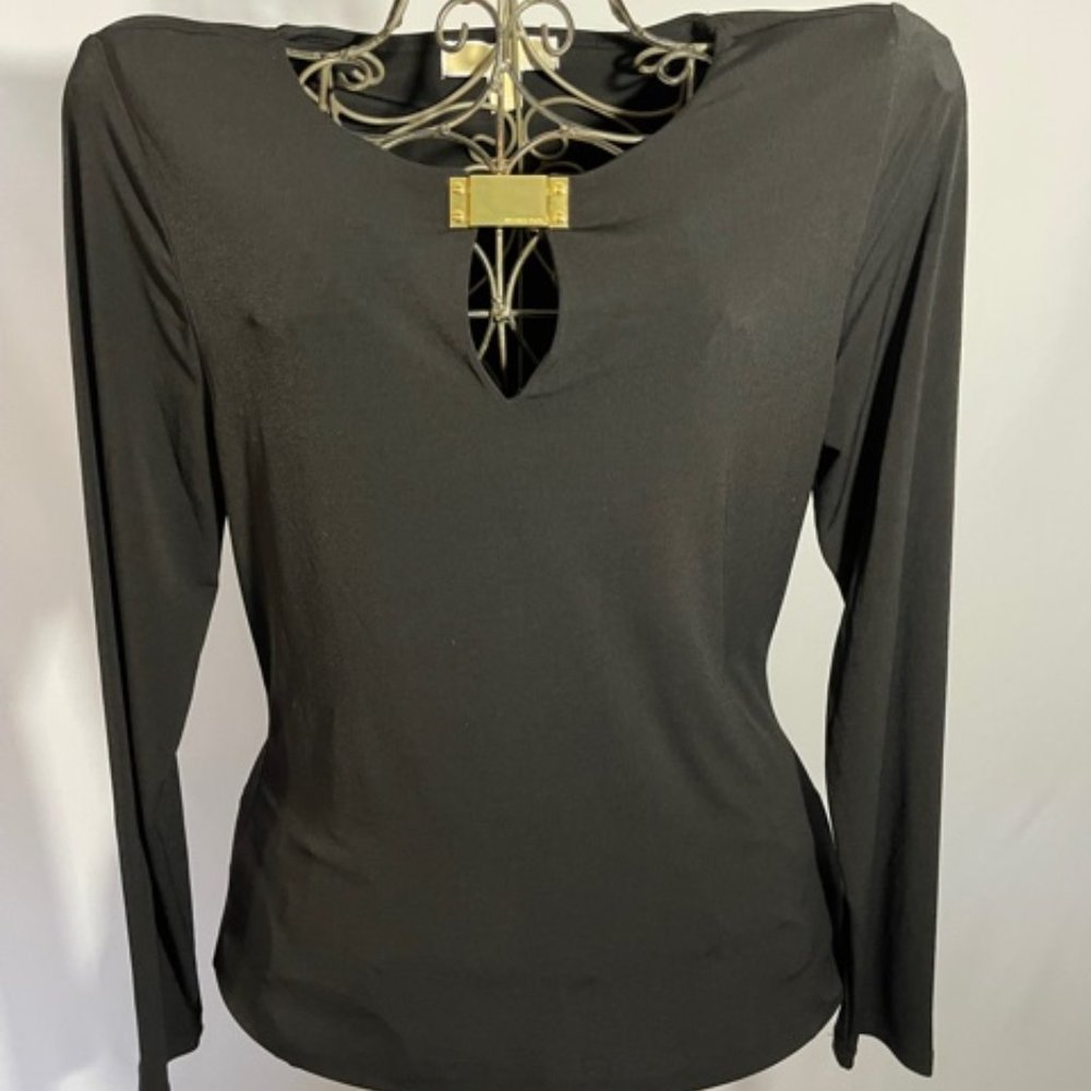 Michael Kors Long Sleeved Black Top
